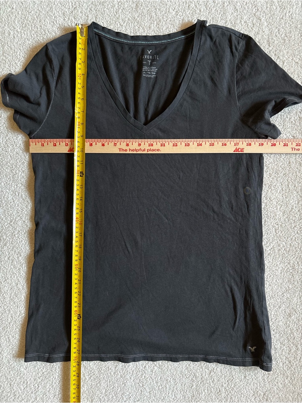 NWT American Eagle Women’s Favorite T V-Neck Size XL Black - Picture 10 of 10